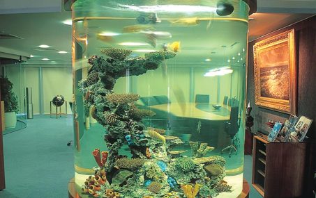 Arkas Holding Merkez Bina 5. Kat Akrilik Silindir Akvaryum - Referanslar - 2