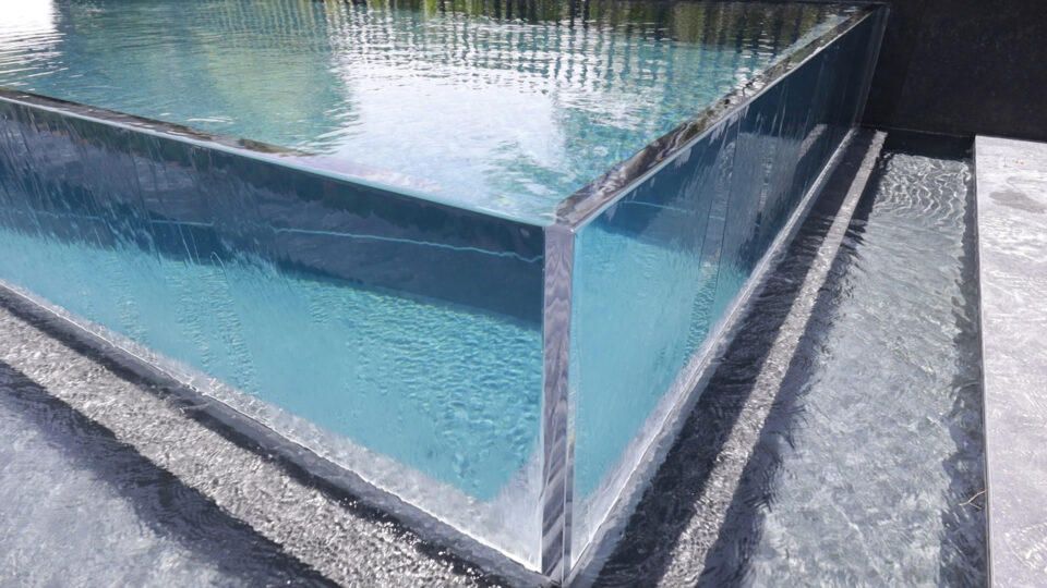 Underwater L Shaped Acrylic Swimming Pool Window